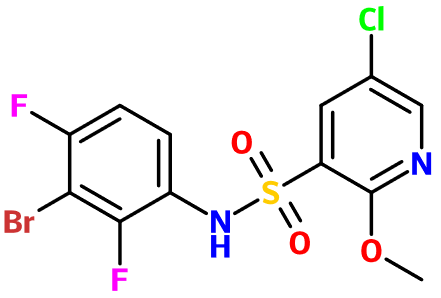 (image for) MC085166 N-(3-Bromo-2,4-difluorophenyl)-5-chloro-2-methoxypyridine-3-sulfonamide